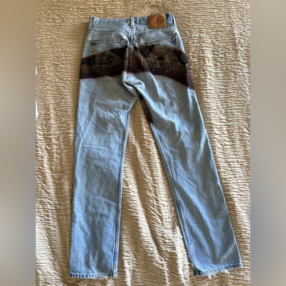 Vintage Levi 501 Rare Python Jeans - See Measurement Photos - Picture 9 of 16